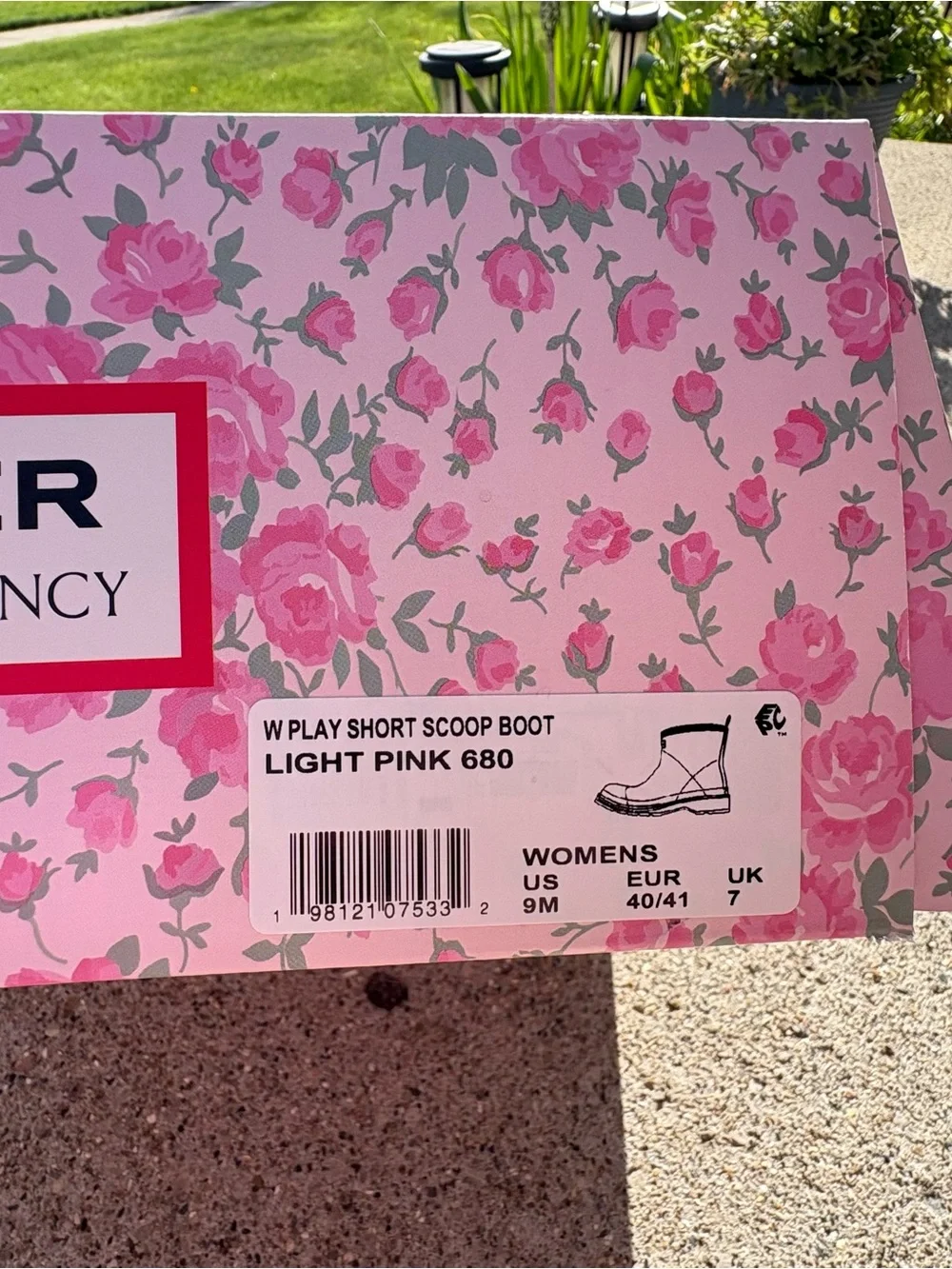 Hunter x LoveShackFancy Light Pink Floral Short Rain Boots - Picture 6 of 11